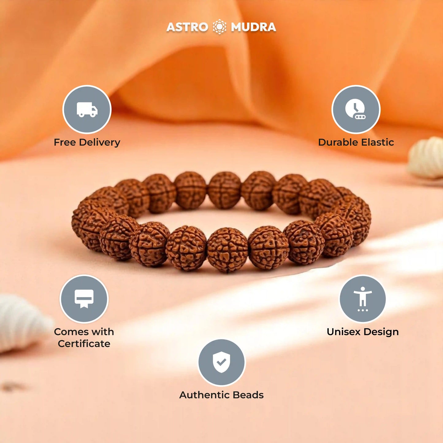 7 Mukhi Rudraksha Bracelet - Sacred Wealth & Success Magnet