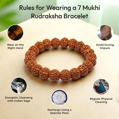 7 Mukhi Rudraksha Bracelet - Sacred Wealth & Success Magnet