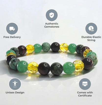 Ultimate Lucky Charm Bracelet - 4 Fortune Stones