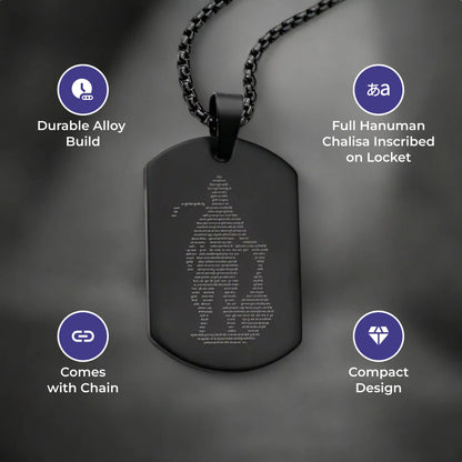 Hanuman Chalisa Locket Pendant - Carry Divine Protection Always