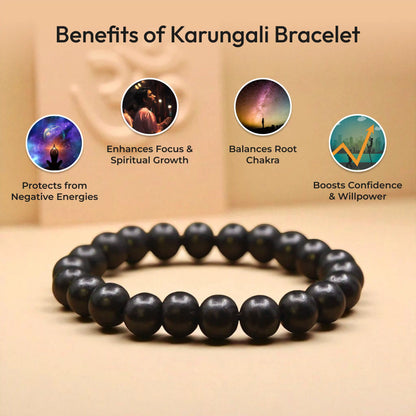 Authentic Ebony Wood Bracelet - Wearable Grounding & Protection