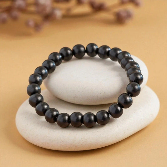 Authentic Ebony Wood Bracelet - Wearable Grounding & Protection
