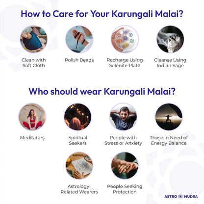 Karungali Malai - 108 Beads Ebony Wood Mala