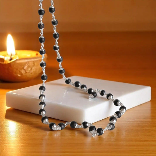 Authentic Ebony Wood Mala - Sacred Protection in 54 Beads