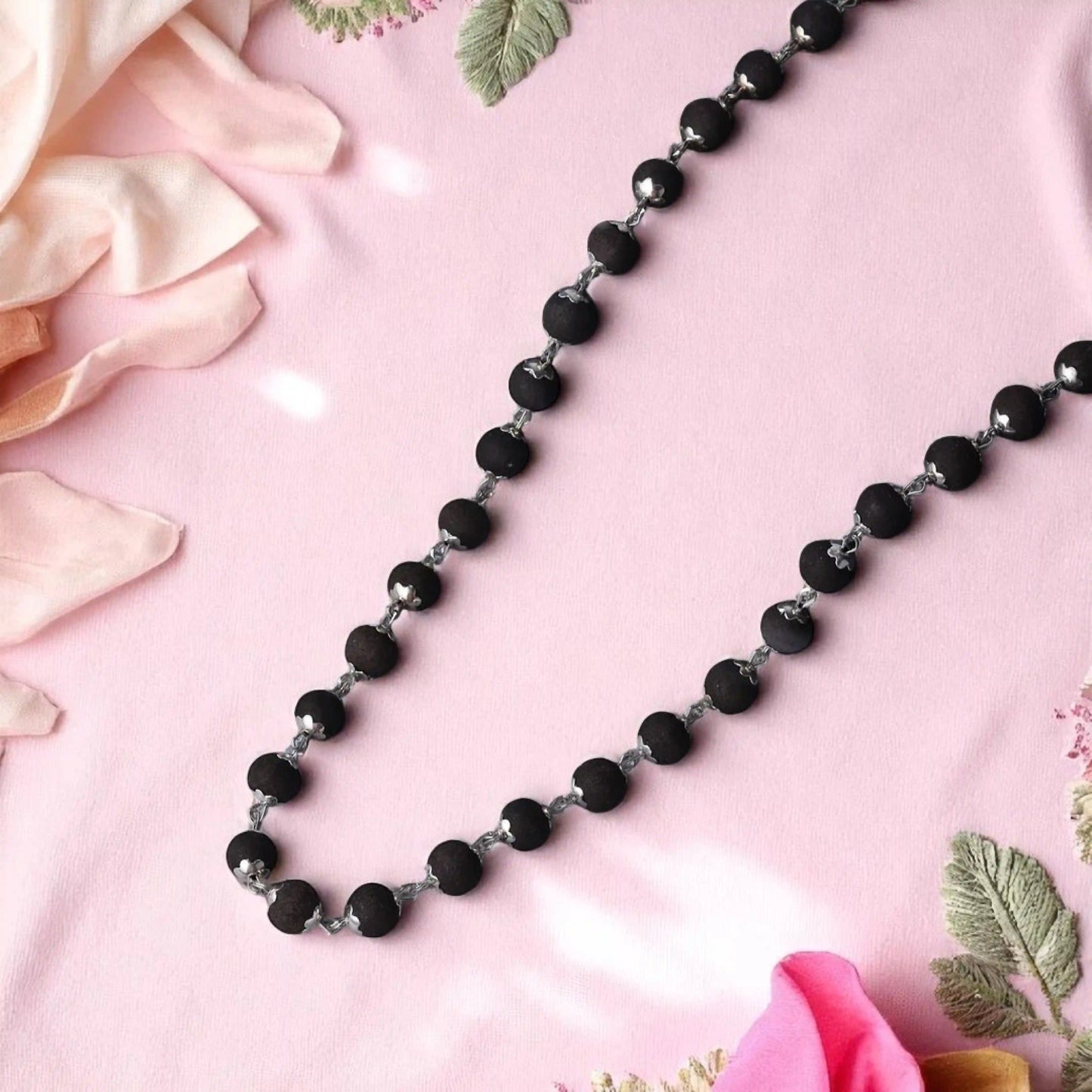Authentic Ebony Wood Mala - Sacred Protection in 54 Beads