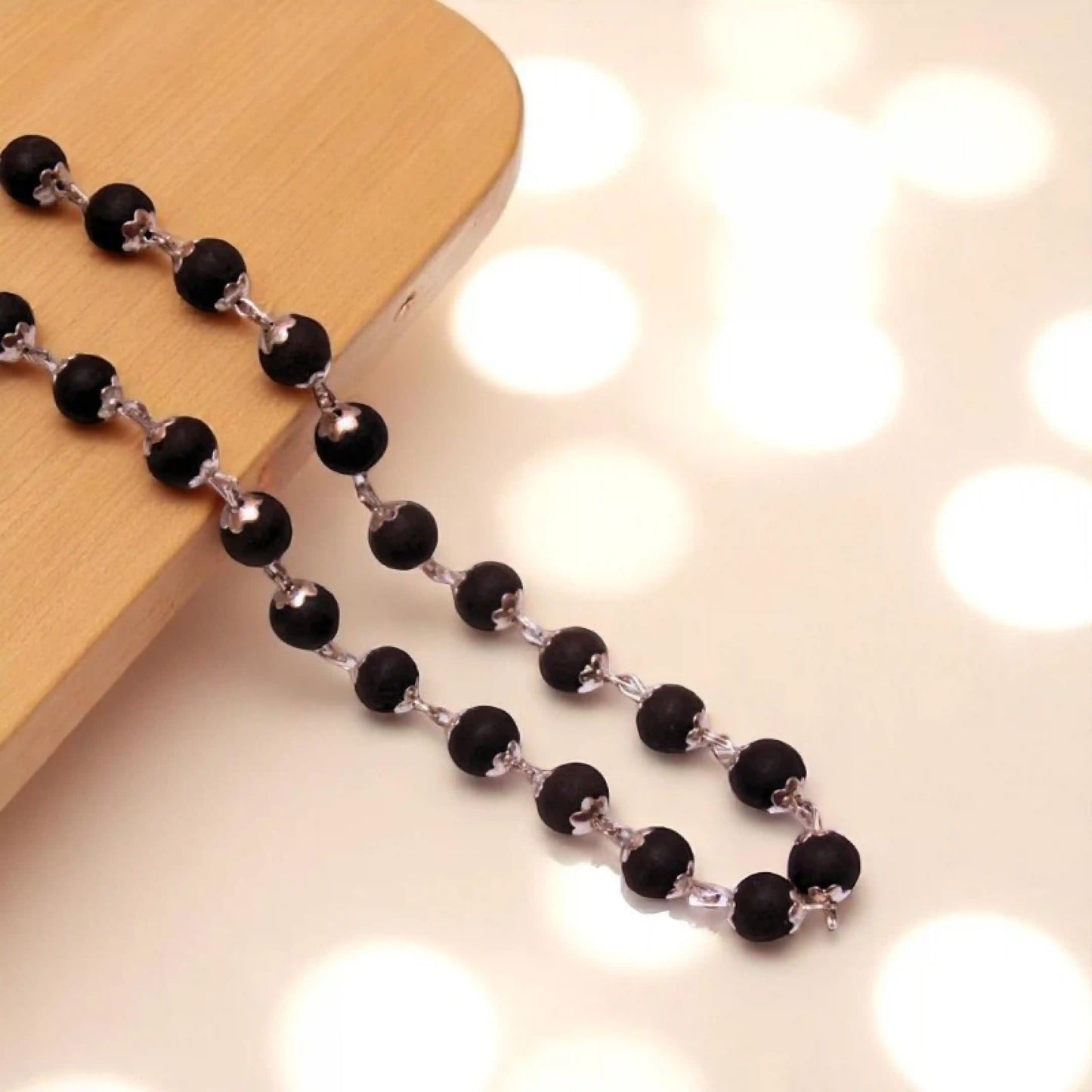 Authentic Ebony Wood Mala - Sacred Protection in 54 Beads