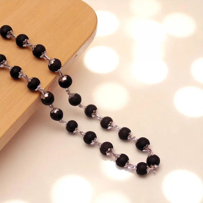 Authentic Ebony Wood Mala - Sacred Protection in 54 Beads