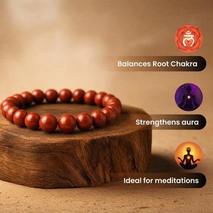 Red Jasper Bracelet - The Stone of Strength & Success