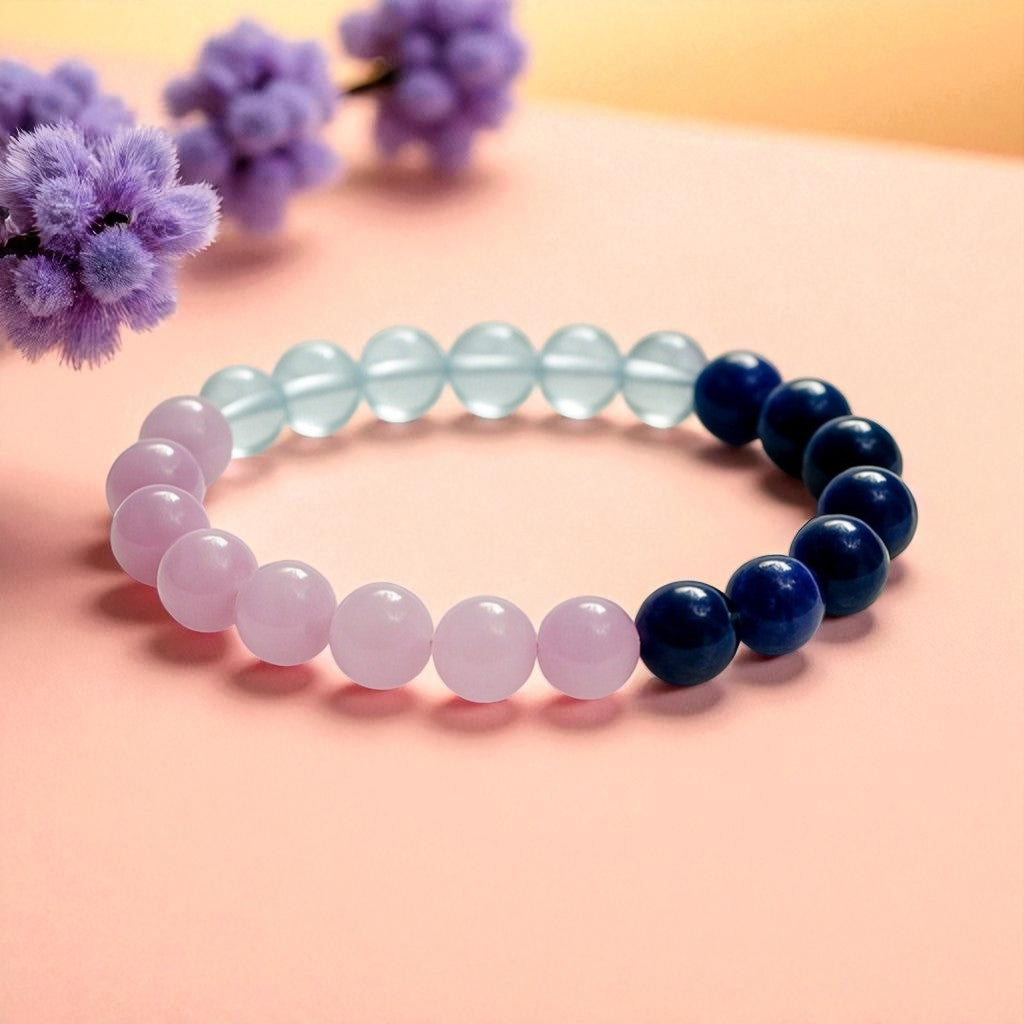 Amethyst Rose Quartz Bracelet - Elegance Meets Healing