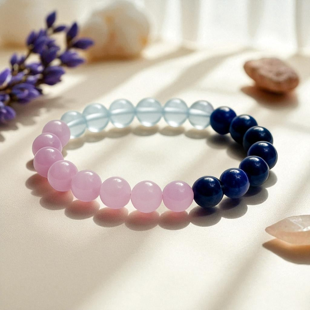 Amethyst Rose Quartz Bracelet - Elegance Meets Healing