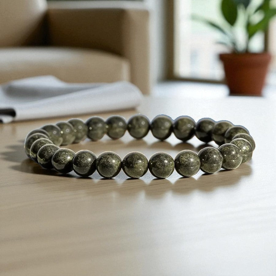 Pyrite Wealth Bracelet - Natural Stone for Financial Focus