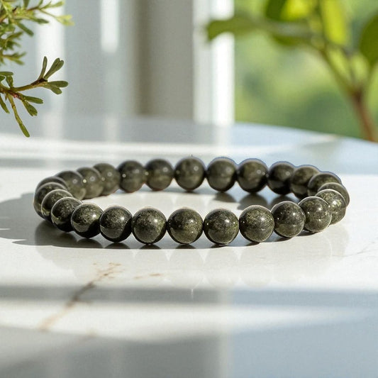 Pyrite Wealth Bracelet - Natural Stone for Financial Focus